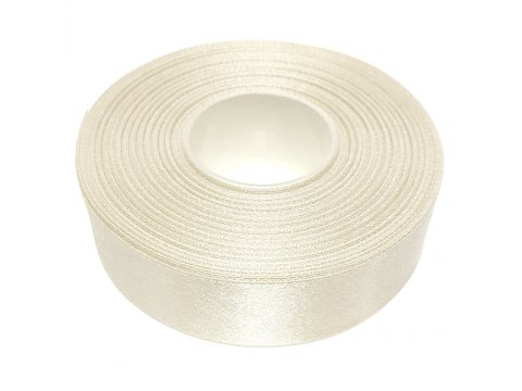 25mm wstążka atłasowa 25m 183 kremowa/ecru