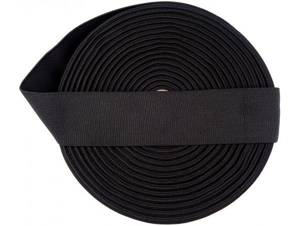 Guma 50mm 5cm tkana CZARNA HURT cena za 25m czeski produkt gumka krawiecka odzieżowa PEGA
