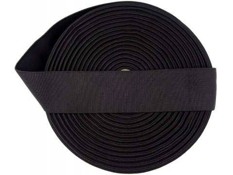 Guma 50mm 5cm tkana CZARNA HURT cena za 25m czeski produkt gumka krawiecka odzieżowa PEGA