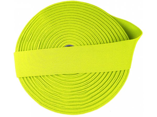 Guma 50mm 5cm tkana 4206 ŻÓŁTY OSTRY FLUO HURT cena za 25m czeski produkt gumka krawiecka odzieżowa PEGA
