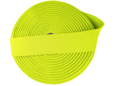 Guma 50mm 5cm tkana 4206 ŻÓŁTY OSTRY FLUO HURT cena za 25m czeski produkt gumka krawiecka odzieżowa PEGA