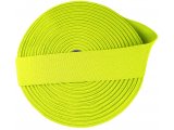 Guma 50mm 5cm tkana 4206 ŻÓŁTY OSTRY FLUO HURT cena za 25m czeski produkt gumka krawiecka odzieżowa PEGA
