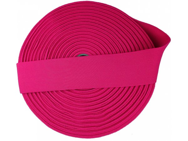 Guma 50mm 5cm tkana 4409 RÓŻ FUKSJA HURT cena za 25m czeski produkt gumka krawiecka odzieżowa PEGA