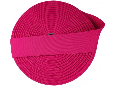 Guma 50mm 5cm tkana 4409 RÓŻ FUKSJA HURT cena za 25m czeski produkt gumka krawiecka odzieżowa PEGA