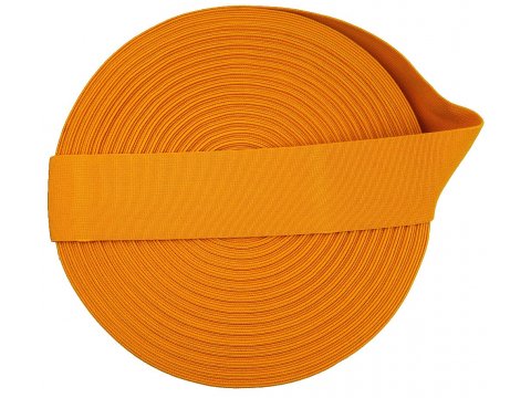 Guma 50mm 5cm tkana 7301 POMARAŃCZOWY MORELA HURT cena za 25m czeski produkt gumka krawiecka odzieżowa PEGA