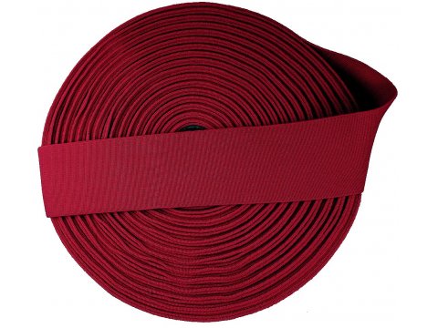 Guma 50mm 5cm tkana 8506 CZERWONY CIEMNY HURT cena za 25m czeski produkt gumka krawiecka odzieżowa PEGA