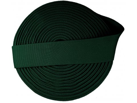 Guma 50mm 5cm tkana 7802 ZIELONY CIEMNY HURT cena za 25m czeski produkt gumka krawiecka odzieżowa PEGA