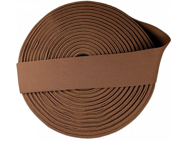 Guma 50mm 5cm tkana 7906 BRĄZ JASNY HURT cena za 25m czeski produkt gumka krawiecka odzieżowa PEGA