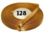 6mm wstążka atłasowa 128 ZŁOTY CIEMNY cena za 1 rolkę 25m nylonowa wstążeczka satynowa największy wybór sklep Warszawa