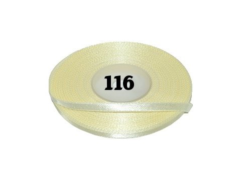 6mm wstążka atłasowa 116 JASNY ŻÓŁTY cena za 1 rolkę 25m nylonowa wstążeczka satynowa największy wybór sklep W