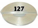 6mm wstążka atłasowa 127 ECRU /KREM cena za 1 rolkę 25m nylonowa wstążeczka satynowa największy wybór sklep