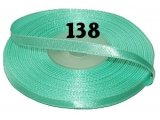 6mm wstążka atłasowa 138 JASNY ZIELONY cena za 1 rolkę 25m nylonowa wstążeczka satynowa największy wybór sklep W