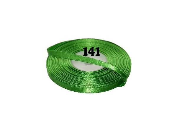 6mm wstążka atłasowa 141 ZIELONY cena za 1 rolkę 25m nylonowa wstążeczka satynowa największy wybór sklep W