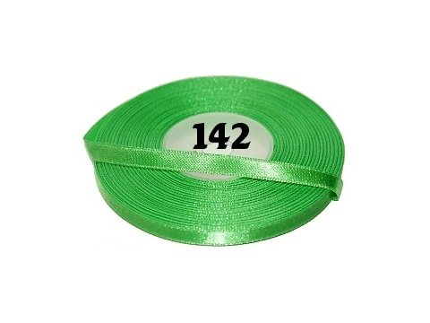 6mm wstążka atłasowa 142 ZIELONY cena za 1 rolkę 25m nylonowa wstążeczka satynowa największy wybór sklep W