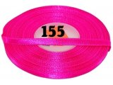 6mm wstążka atłasowa 155 RÓŻ FLUO cena za 1 rolkę 25m nylonowa wstążeczka satynowa największy wybór skle