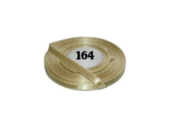 6mm wstążka atłasowa 164 ZŁOTY  cena za 1 rolkę 25m nylonowa wstążeczka satynowa największy wybór skle