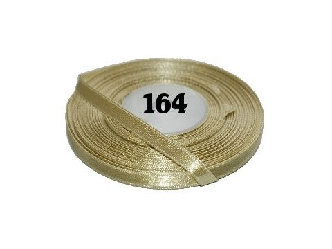 6mm wstążka atłasowa 164 ZŁOTY  cena za 1 rolkę 25m nylonowa wstążeczka satynowa największy wybór skle
