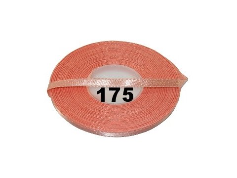 6mm wstążka atłasowa 175 ŁOSOSIOWY cena za 1 rolkę 25m nylonowa wstążeczka satynowa największy wybór skle