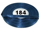 6mm wstążka atłasowa 184 GRANATOWY cena za 1 rolkę 25m nylonowa wstążeczka satynowa największy wybór skle