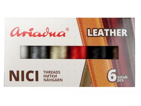 Nici LEATHER do szycia skóry PUDEŁKO ARIADNA zestaw 6x 120m TYTAN 60E/120m krawieckie do maszyny sklep warszawa