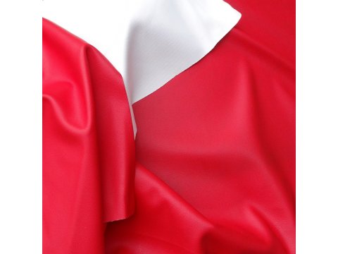 Czerwona eko-skóra derma skaj sztuczna skóra cena za 1m 140cm elastyczna sklep z tkaninami Warszawa