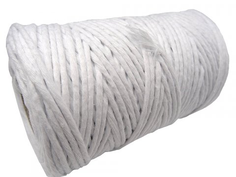 Sznurek bawełniany 1,5mm BY GOLD-POL 1PLY 100m BIAŁY pojedyńczo skręcany sklep ze sznurkami Warszawa