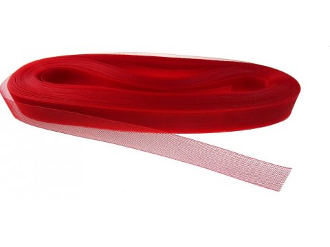 Krynolina 2,5cm 50m CZERWONA RED modniarska krawiecka taśma do sukni fascynatora Goldpol taniej się nie da