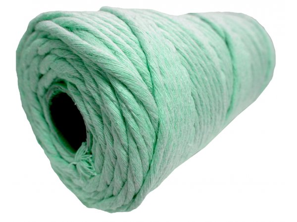 Sznurek bawełniany 3mm 19 MINT ZIELONY JASNY MIETOWY 1PLY 100m   skręcany sklep ze sznurkami Warszawa