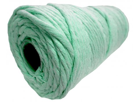 Sznurek bawełniany 3mm 19 MINT ZIELONY JASNY MIETOWY 1PLY 100m   skręcany sklep ze sznurkami Warszawa