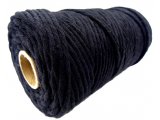 Sznurek bawełniany 3mm 28 BLACK CZARNY 1PLY 100m  skręcany sklep ze sznurkami Warszaw