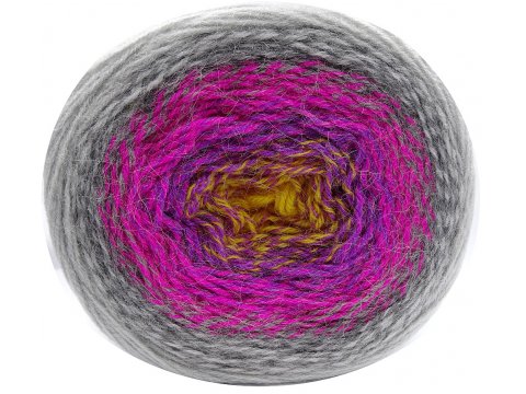 FLOWERS ALPACA 415 SZARY/FUKSJA/FIOLET/ŻÓŁTY 20% Alpaki 80% akrylu YarnArt 250g 940m grubsza włóczka