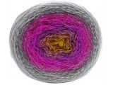 FLOWERS ALPACA 415 SZARY/FUKSJA/FIOLET/ŻÓŁTY 20% Alpaki 80% akrylu YarnArt 250g 940m grubsza włóczka