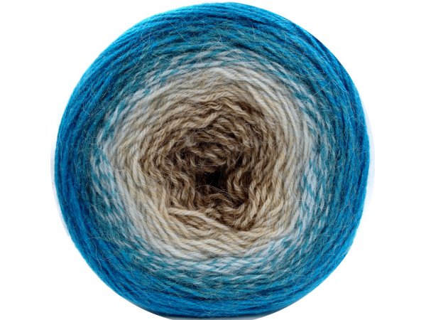 FLOWERS ALPACA 431 TURKUS/BŁĘKITNY/BEZOWY 20% Alpaki 80% akrylu YarnArt 250g 940m grubsza włóczka pasmanteria onl