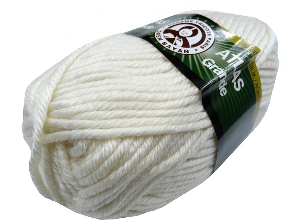 ATLAS GRANDE 200g 004 ECRU gruba włóczka MTP Madame Tricote hurtownia włóczek tureckich