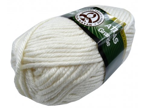 ATLAS GRANDE 200g 004 ECRU gruba włóczka MTP Madame Tricote hurtownia włóczek tureckich