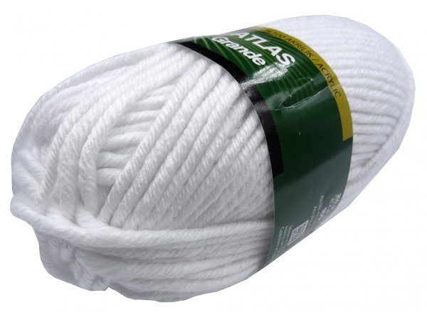 ATLAS GRANDE 200g 000 BIAŁYgruba włóczka MTP Madame Tricote hurtownia włóczek tureckich