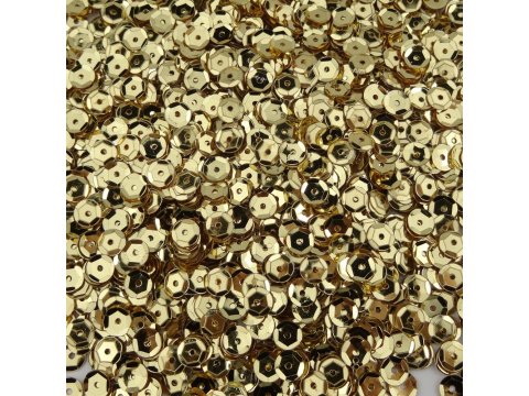 Cekiny kółka 8mm METALIK 6 ZŁOTY SŁOMKA HURT za 500g około 2500szt sklep z cekinami