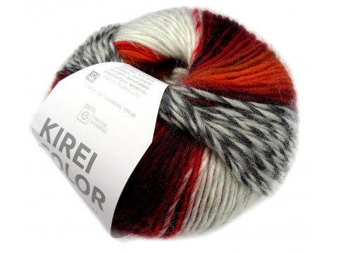 KIREI COLOR 306 BRĄZ/RUDY/SZARY włóczka 100% wełna 100g 160m włóczka cienka ombre cieniowana melanż kolory ziem