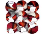 KIREI COLOR 306 BRĄZ/RUDY/SZARY włóczka 100% wełna 100g 160m włóczka cienka ombre cieniowana melanż kolory ziem