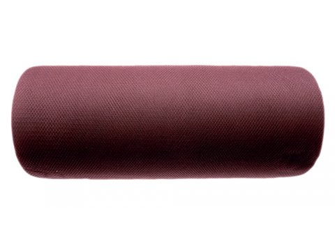 Tiul miękki ROLKA MARSALA brąz/wiśnia w rolce 25y  22,86m amerykański z USA do tutu na pompony kokardy dekorac