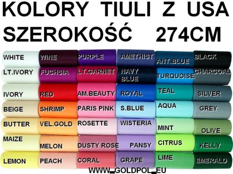 Tiul miękki ROLKA PERWINKLE niebieski w rolce 25y  22,86m amerykański z USA do tutu na pompony kokardy dekorac