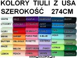 Tiul miękki ROLKA PERWINKLE niebieski w rolce 25y  22,86m amerykański z USA do tutu na pompony kokardy dekorac