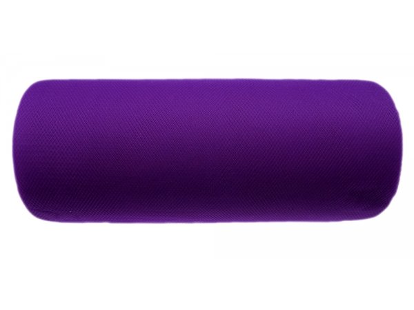 Tiul miękki ROLKA PURPLE fiolet ciemny w rolce 25y  22,86m amerykański z USA do tutu na pompony kokardy dekorac