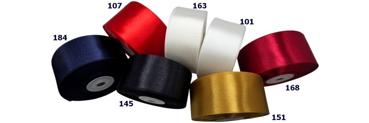 Wstążka satynowa 38mm 100% Nylon | Gęsta do nadruku | GOLD-POL