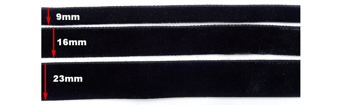 Aksamitka 23mm Elastyczna Szeroka do Bielizny | HURTOWNIA GOLD-POL ✔️
