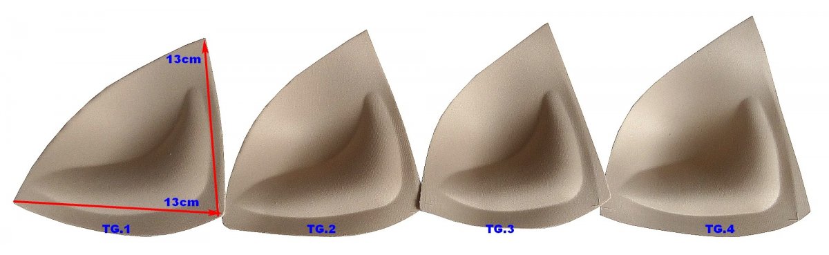 Trójkątne włoskie wkładki push up do bikini taniej niz na Allegro