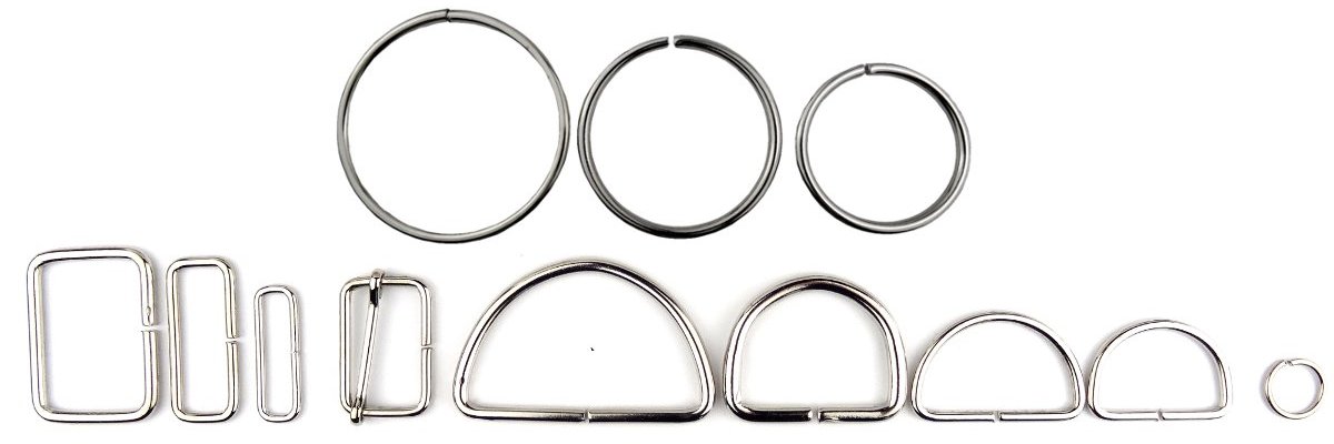 Metalowe kółka D-ringi