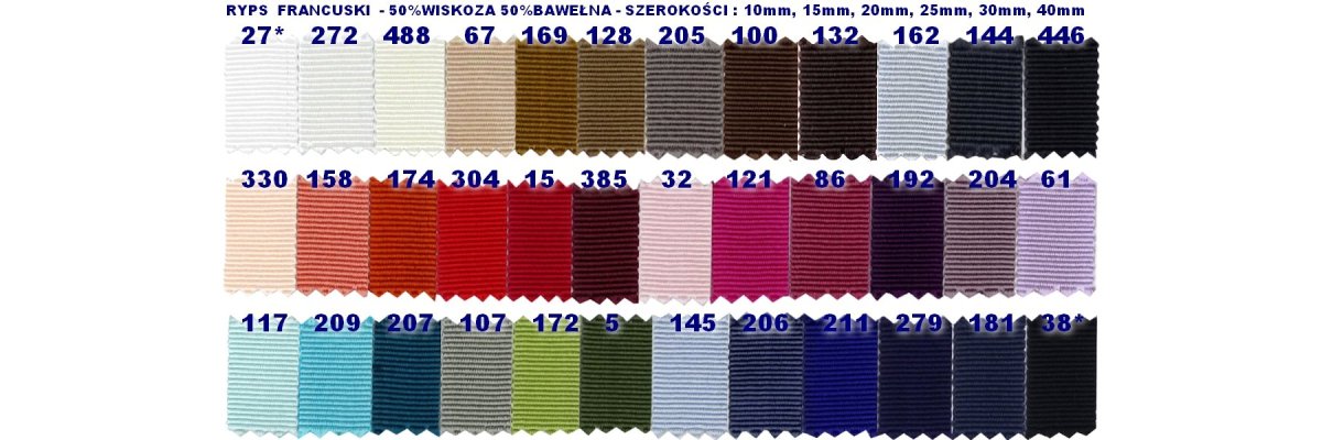 Ryps  50% wiskoza 50% bawełna