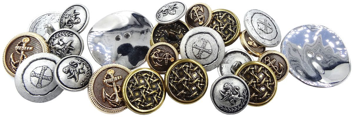 Guziki Metalowe z Cyrkoniami Aluminiowe Biżuteryjne | GOLD-POL ✔️