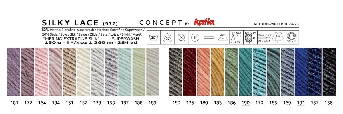 Silky Lace 20% jedwab 80% merino